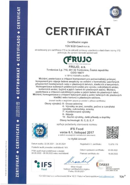 IFS certifikát