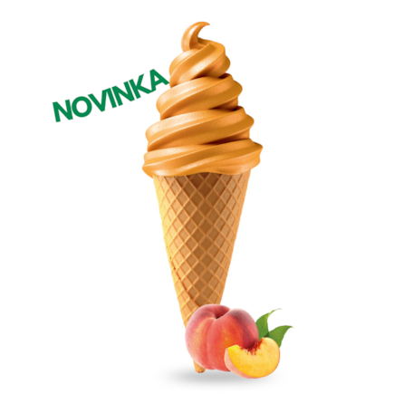 Točená zmrzlina Broskev