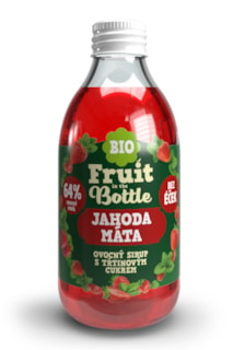Bio sirup Jahoda & Máta, 330 ml 