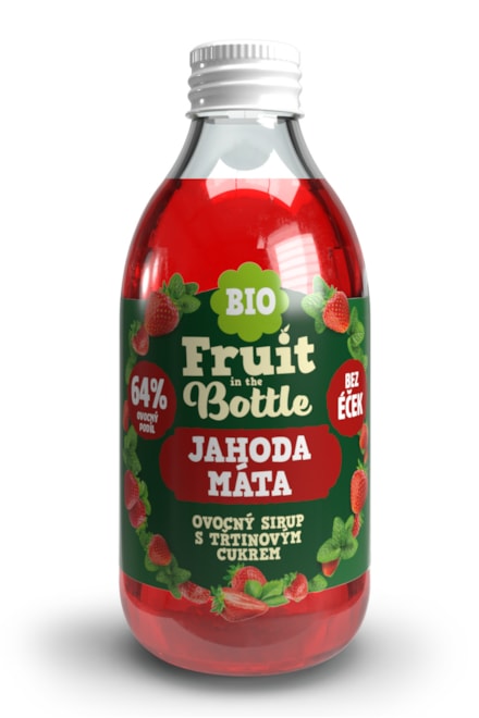 Bio sirup Jahoda & Máta, 330 ml