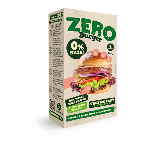 ZERO burger 2 x 133 g - 4 porce