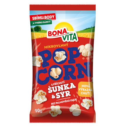 Pop corn šunka - sýr Nová chuť! 90g