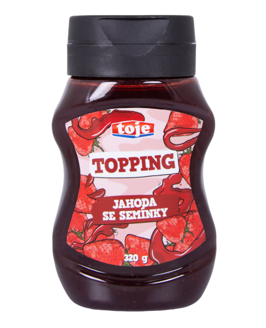 Topping Jahodový se semínky 320g