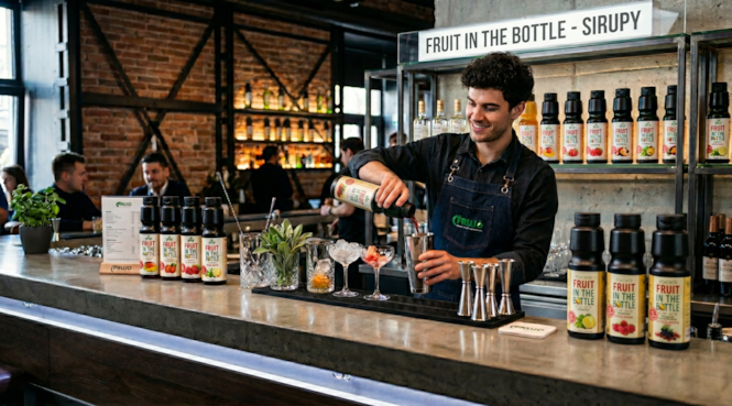 Barman a sirupy