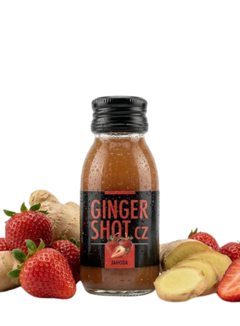 Ginger Shot Jahoda, 60 ml
