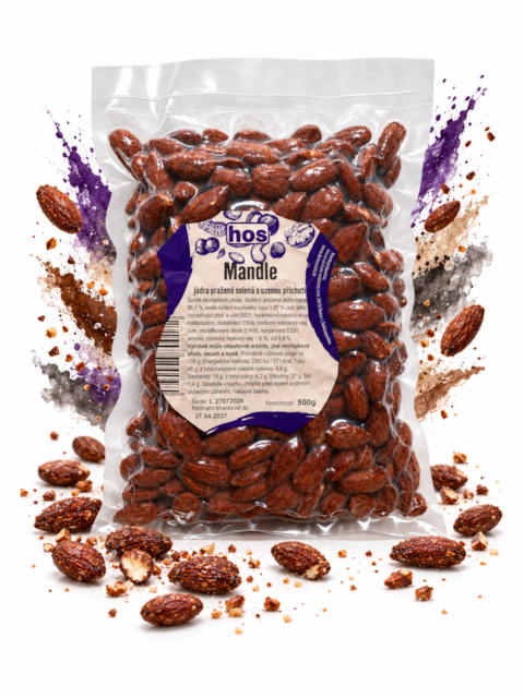 Mandle pražené uzené, 500 g
