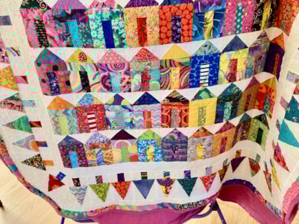 Deka domečky. Patchwork