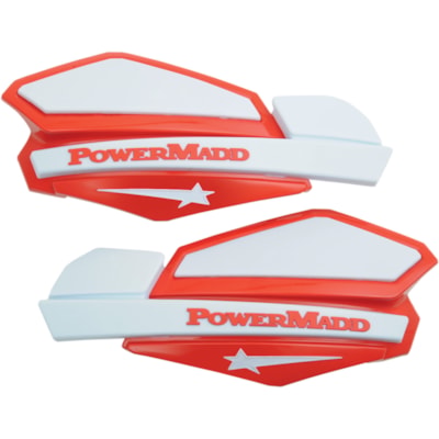 Chrániče rukou PowerMadd Star, bílá/červená