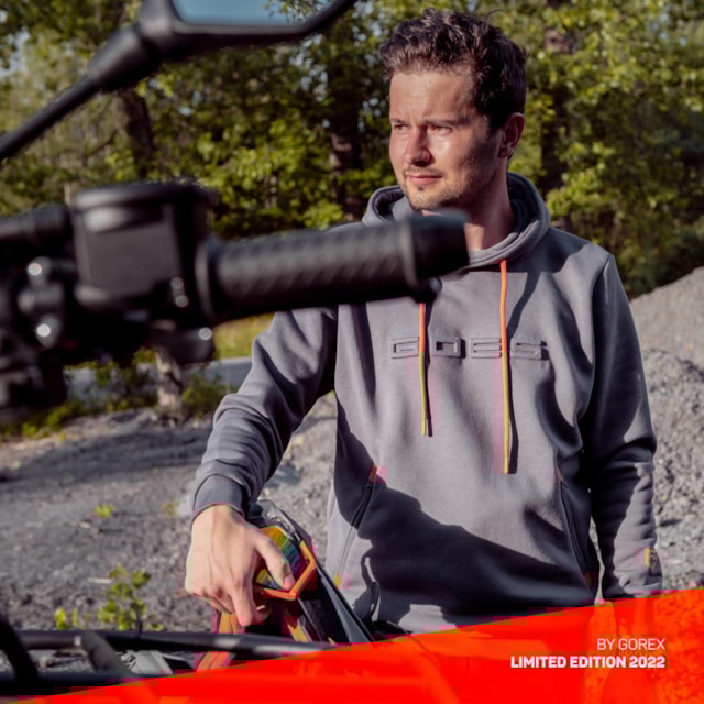 Mikina GOES - šedá / oranžová