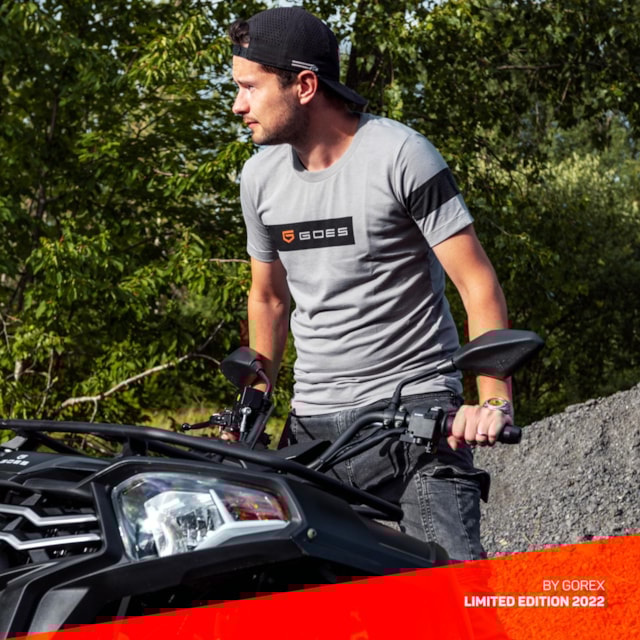 Tričko GOES - Šedá / Oranžová