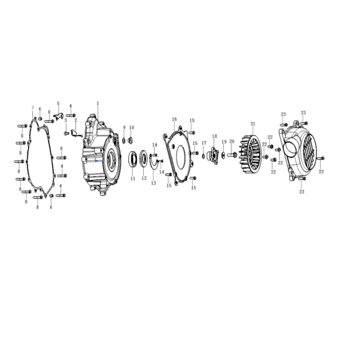 Kryt kľukovej skrine, ľavý
