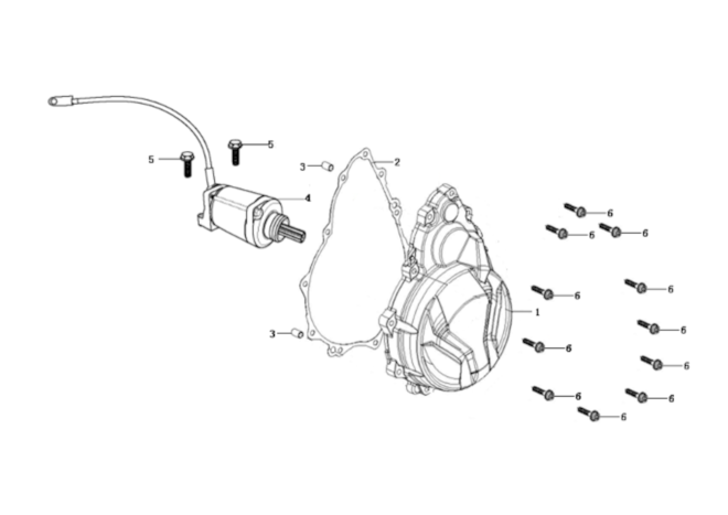 Kryt kľukovej skrine, ľavý