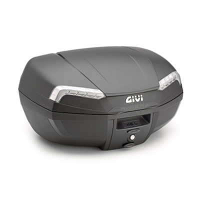 Kufr GIVI Riviera E46NT, Monolock plotna, černý, nelakovaný, čiré odrazky