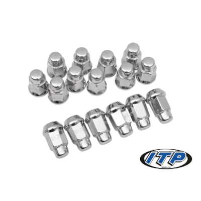 Matice kolies, 12 mm × 1,25 mm, chromovaná sada