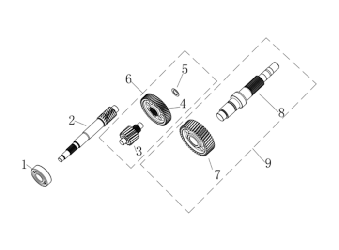 Hlavný a predlohový hriadeľ