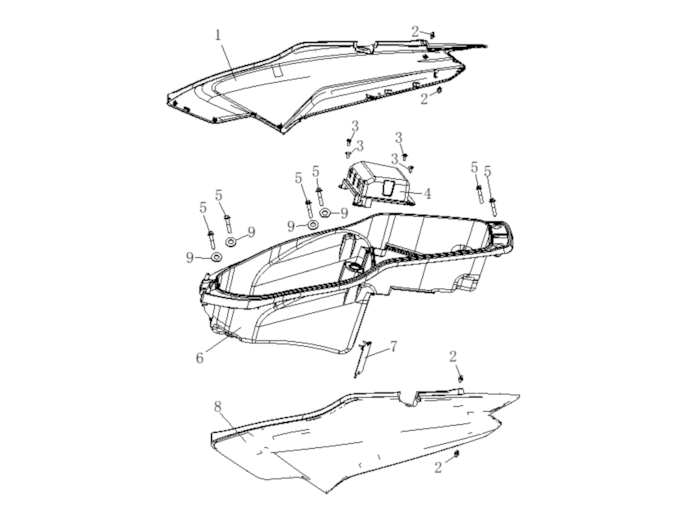 Zadné bočné kryty, úložný priestor