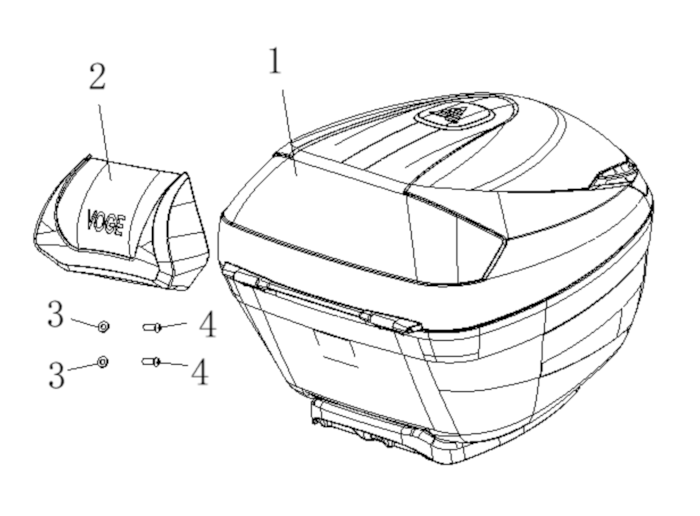 Zadný box a opierka