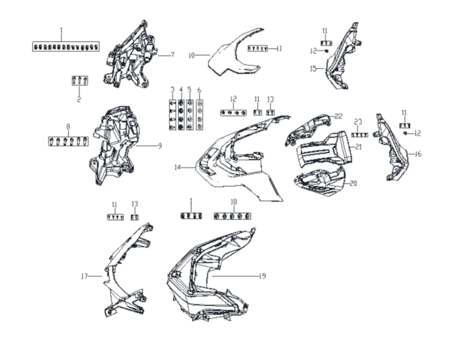 Přední světlomet a kryty