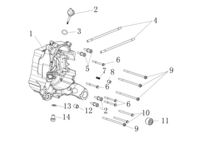 Zostava kľukovej skrine, prava