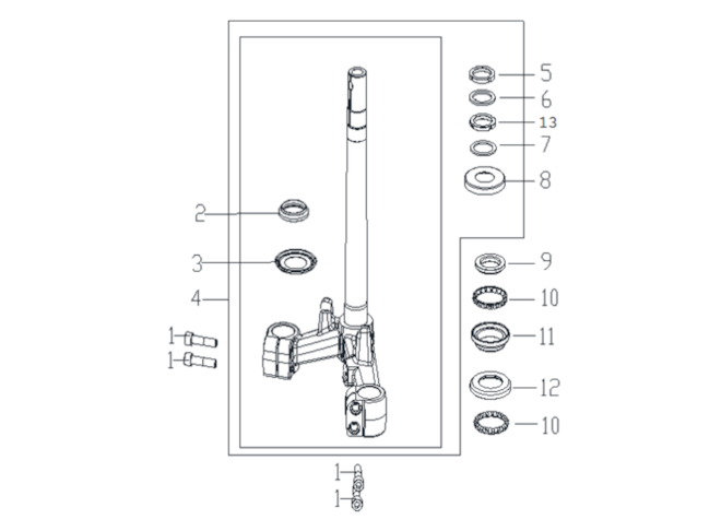 Sestava představce řízení