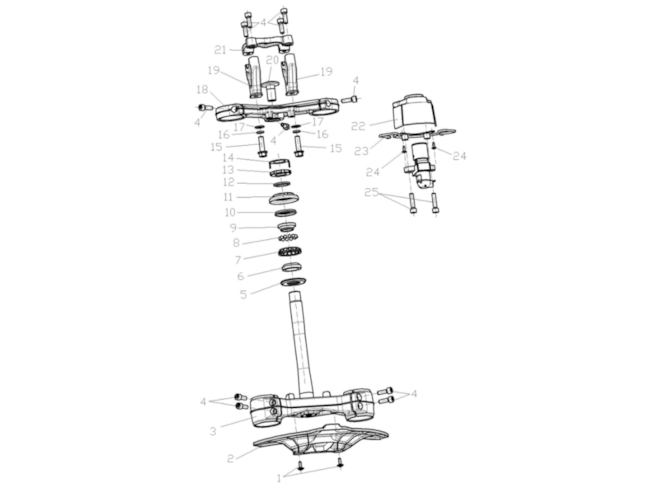 Sestava sloupku řízení