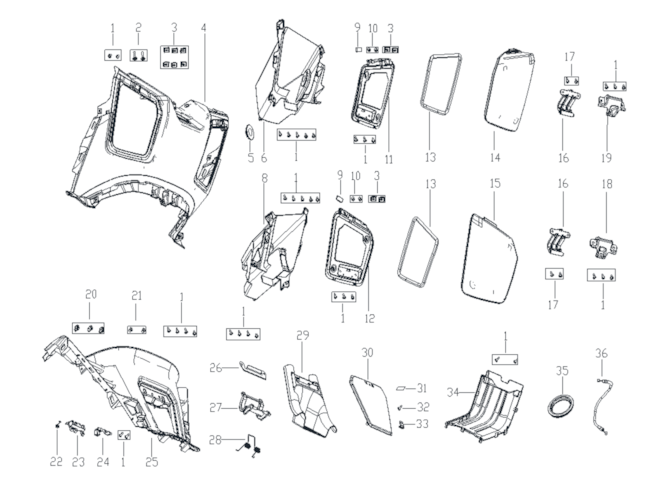 Součásti kapotáže