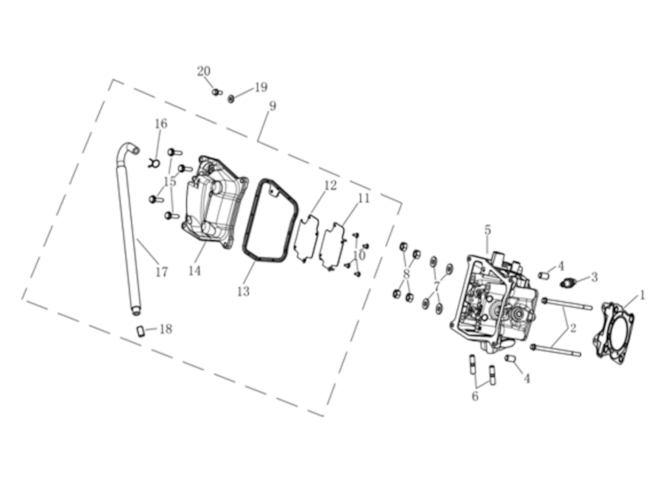 Kryt hlavy valcov motora