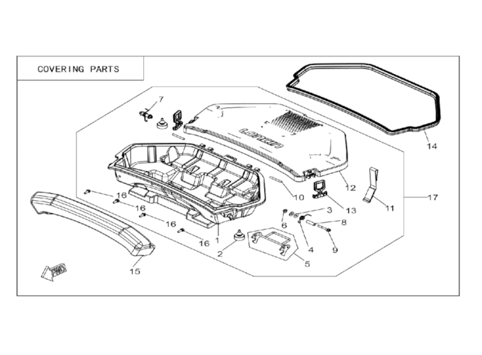 Úložný box, náhrada zadního sedadla