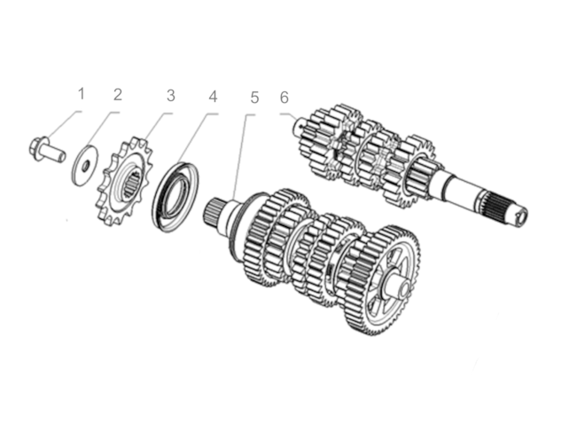 Hlavní a předlohový hřídel