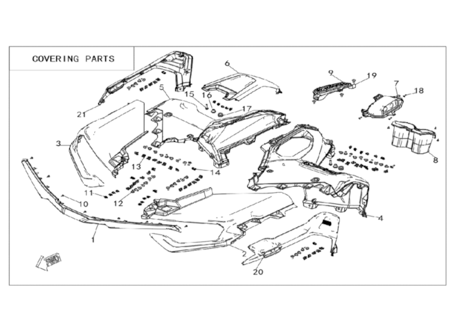 Součásti kapotáže I.