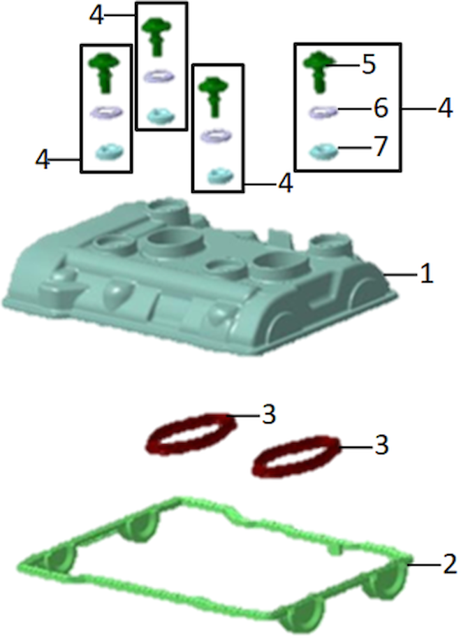 Víko hlavy válce motoru