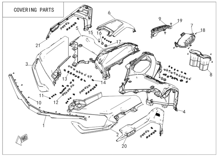 Součásti kapotáže I.