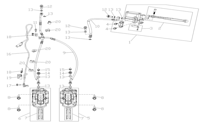 Brzdový systém, predný
