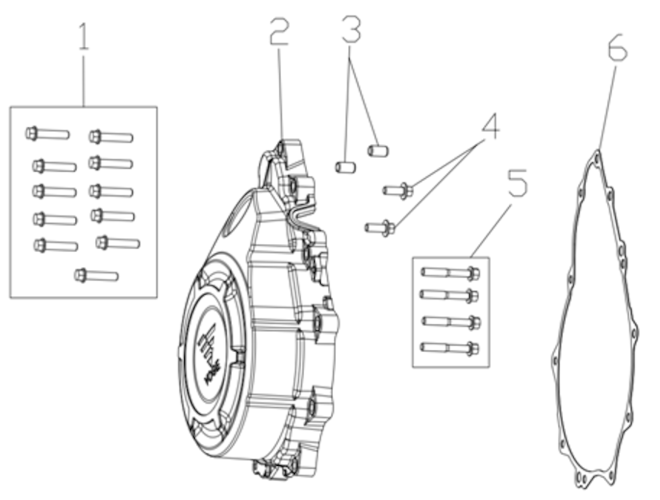 Kryt kľukovej skrine, ľavý