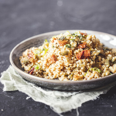 Bulgur se sušenými rajčaty a sójovým masem