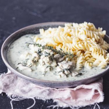 Kuřecí se smetanovým špenátem 