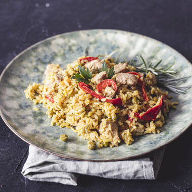 Rýže na kari s kuřecím