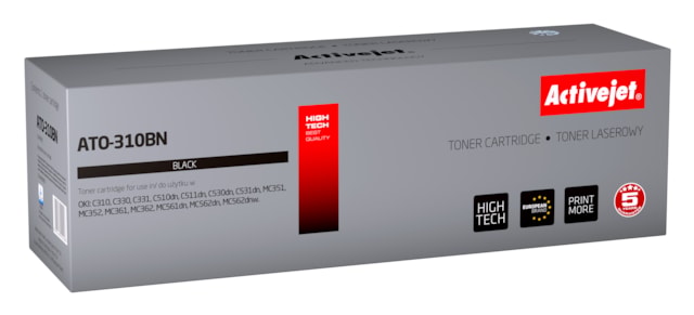 Toner OKI 44469803 pro MC352, MC362, C310, C510,C530  black (3.500str) ActiveJet ATO-310BN