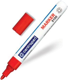 Popisovač Centropen 9100 lakový červený