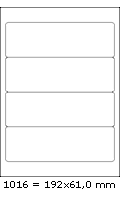 Etikety bílé 192 x 61 mm (100 listů á 4 etikety) R0ECO
