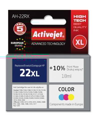 Cartridge HP C9352A color č.22XL (18ml) ActiveJet standard AH-22RX