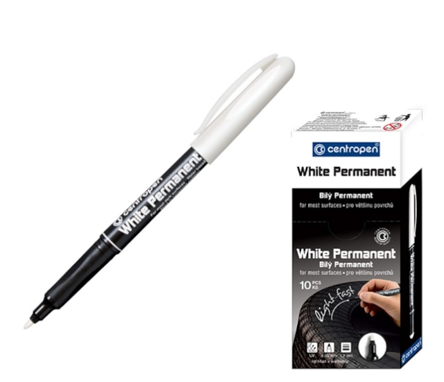 Popisovač Centropen 2686 permanent bílý