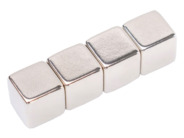 Magnet hranatý neodym 10x10mm (4ks)