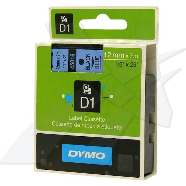 Páska Dymo D1  12mm černá na modré orig.