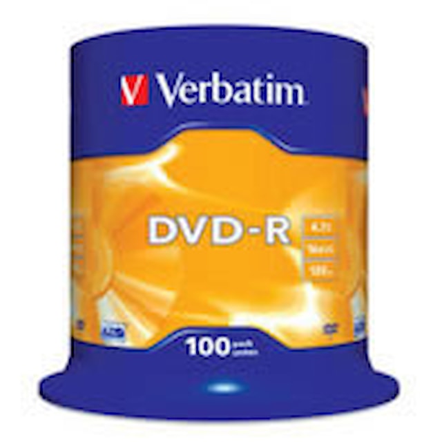DVD-R 4,7GB Verbatim  DLP 16x, spindl 100 ks, cena za bal.