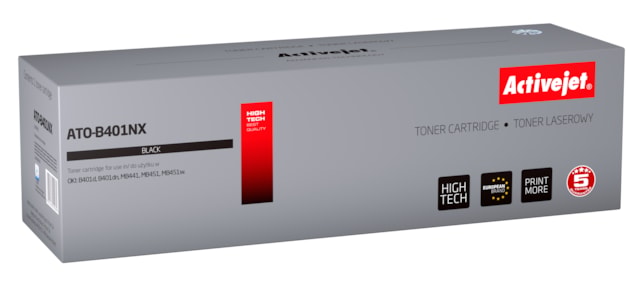 Toner OKI B401, MB441, MB451 44992402 black (2.500str) ActiveJet New 100% ATO-B401NX