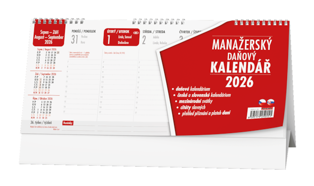 Kalendář stolní Manažerský (daně), 2026