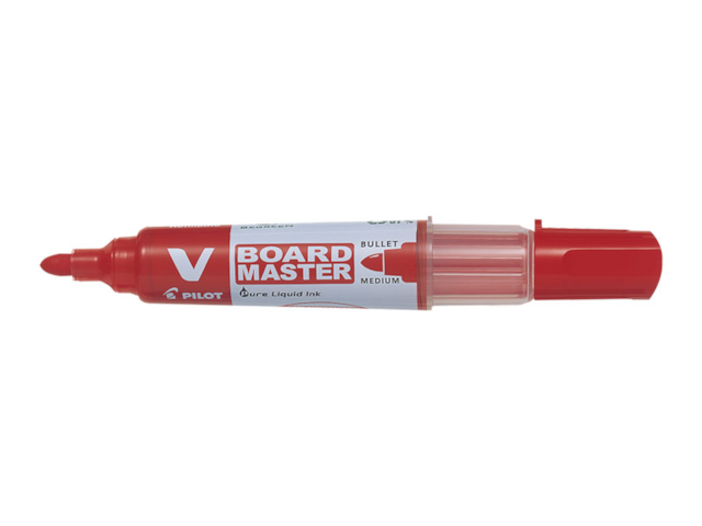 Značkovač Pilot V Board Master stíratelný červený - PLNITELNÝ