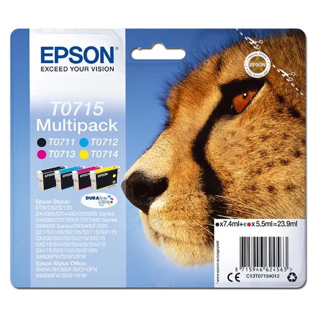 Cartridge EPSON T0715 MULTIPACK (711/ 712/ 713 /714) orig.