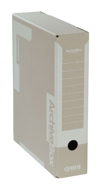 Krabice archivní EMBA A4  75mm bílá